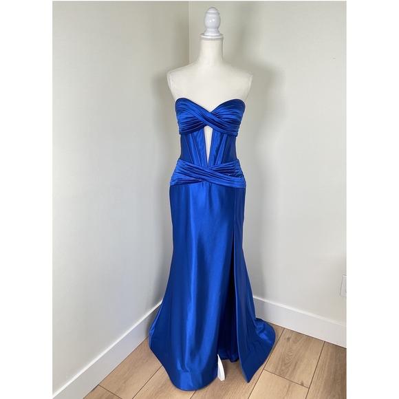 Sherri Hill Dresses & Skirts - Sherri Hill Prom Dress Style 56161 Royal Size 12 Altered Train Length